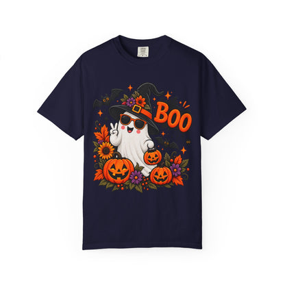 Halloween Boo Ghost T-Shirt — Cute Witch Hat Jack-O'-Lanterns Tee