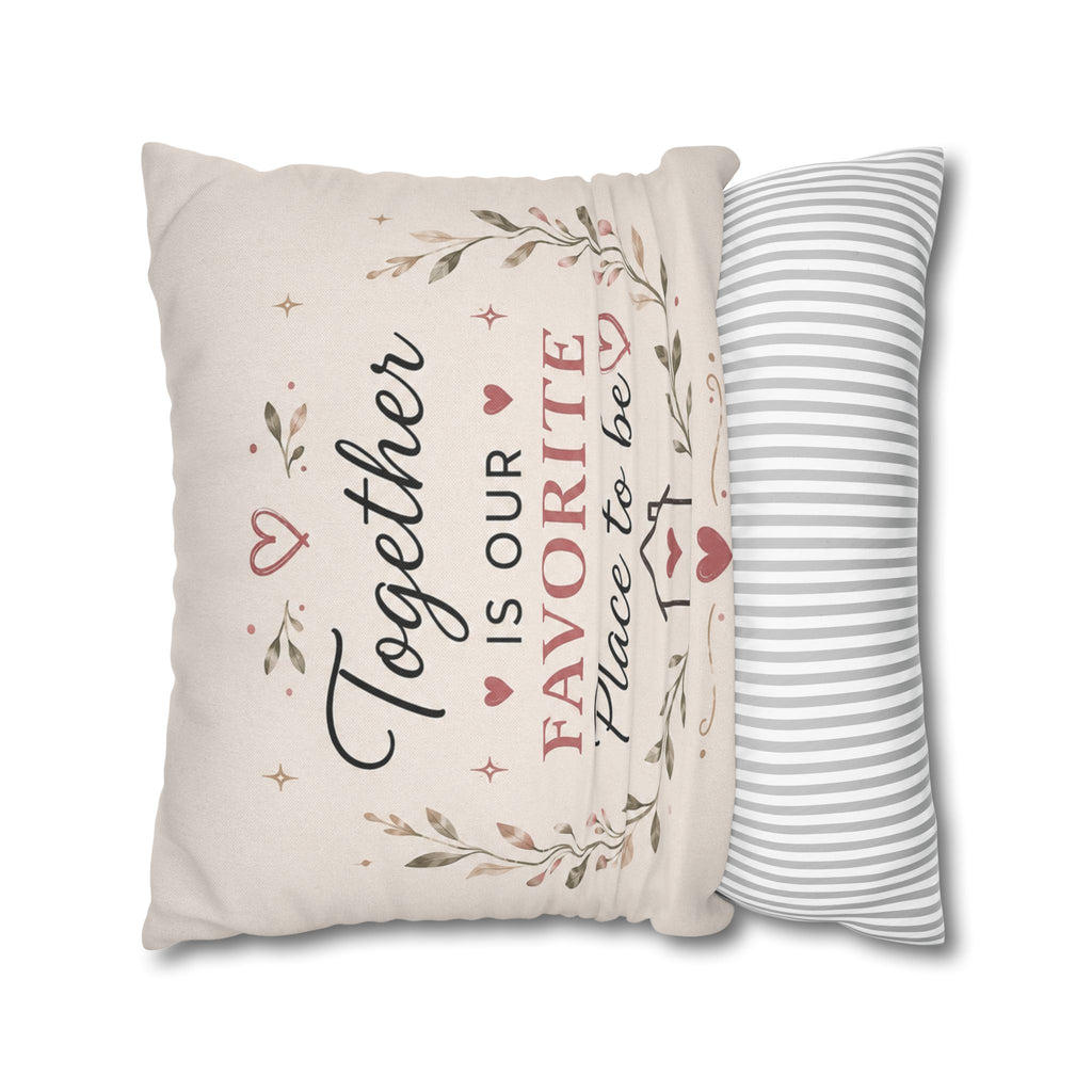✨ Our Happy Place Photo Pillowcase — Personalized Family Throw Pillow