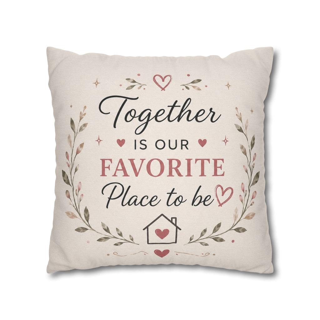✨ Our Happy Place Photo Pillowcase — Personalized Family Throw Pillow