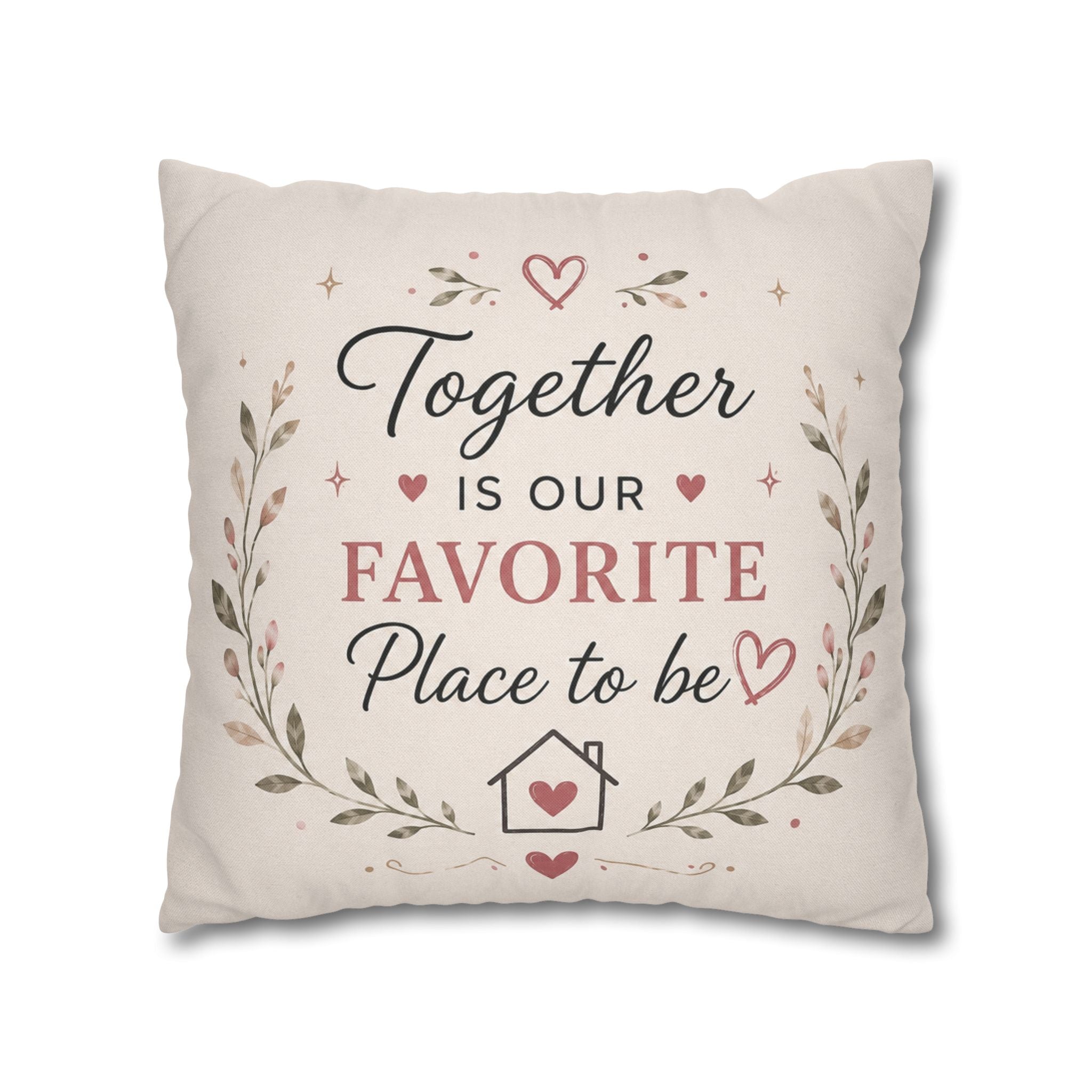 ✨ Our Happy Place Photo Pillowcase — Personalized Family Throw Pillow