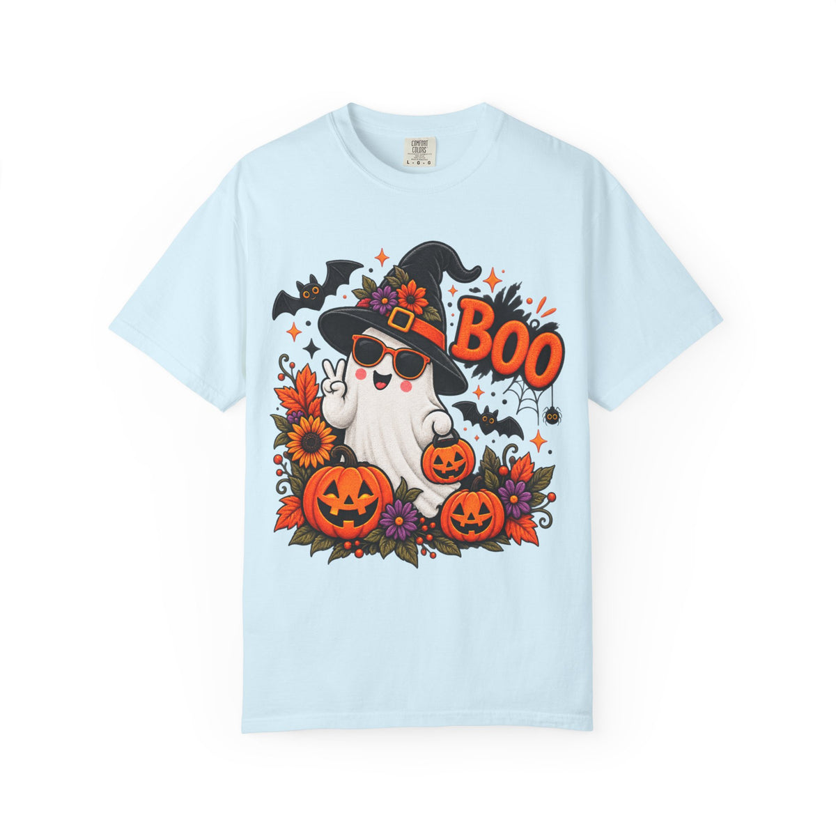 Halloween Boo Ghost T-Shirt — Cute Witch Hat Jack-O'-Lanterns Tee