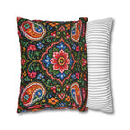 Pakistani Truck Art Cushion Cover – 'Jeet Wohi Hai' Urdu Quote | Floral Decorative Pillowcase