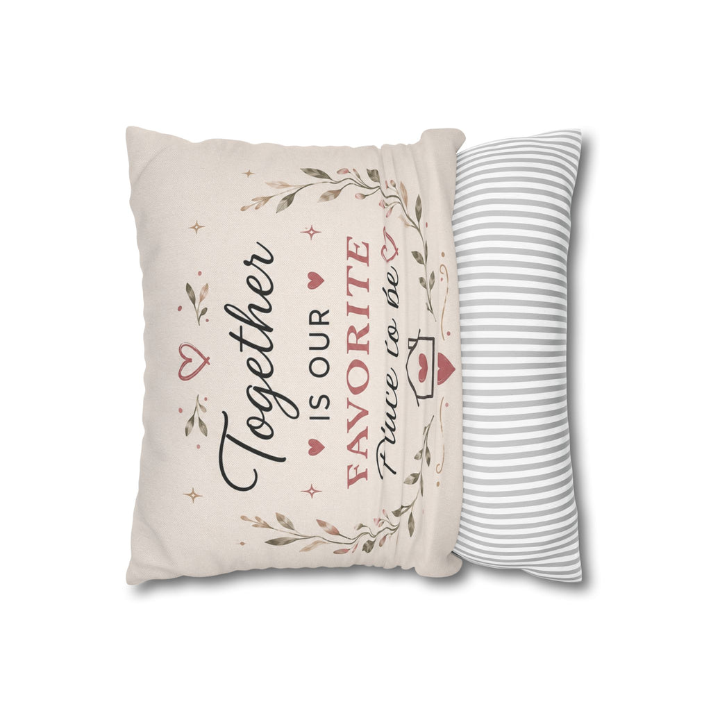 ✨ Our Happy Place Photo Pillowcase — Personalized Family Throw Pillow