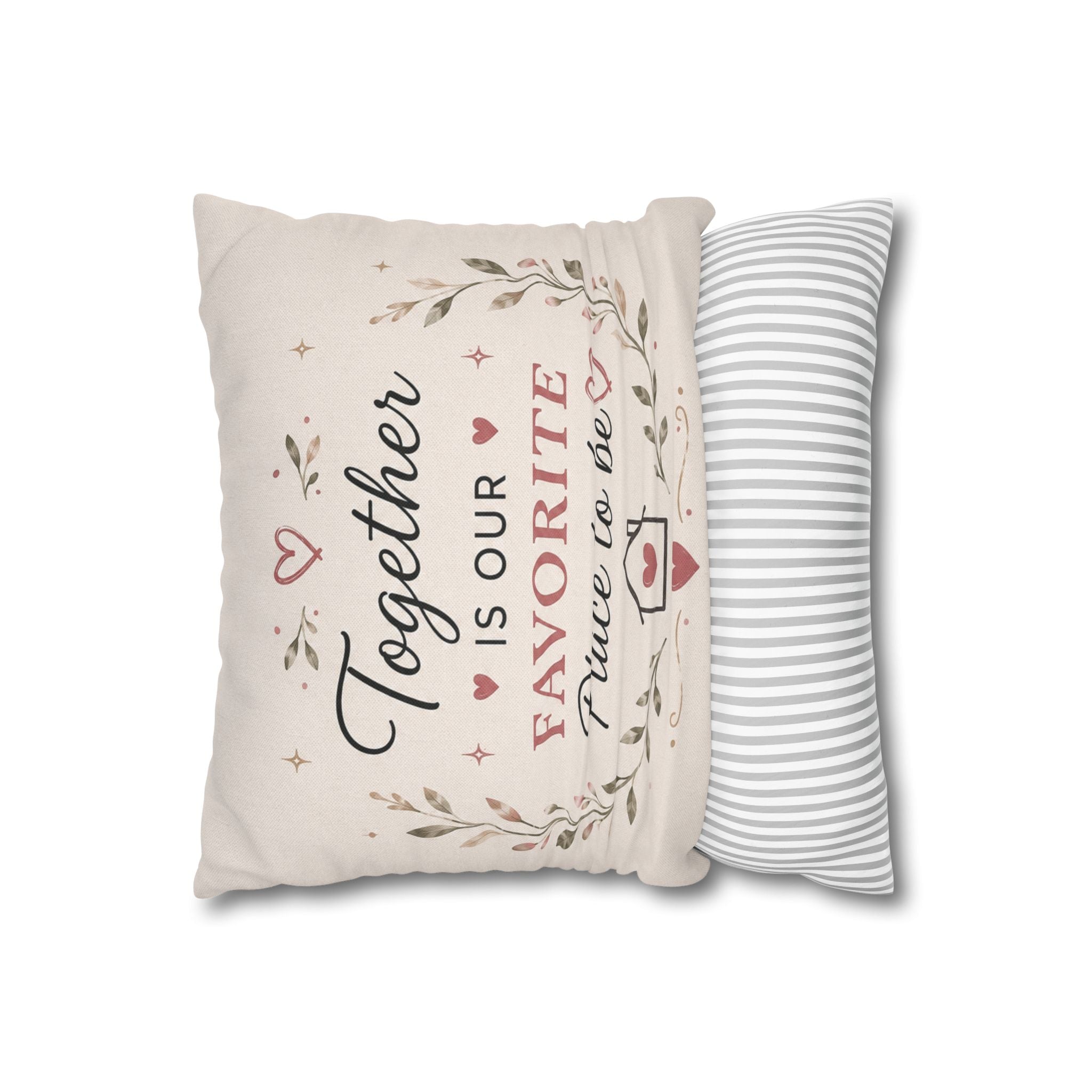 ✨ Our Happy Place Photo Pillowcase — Personalized Family Throw Pillow