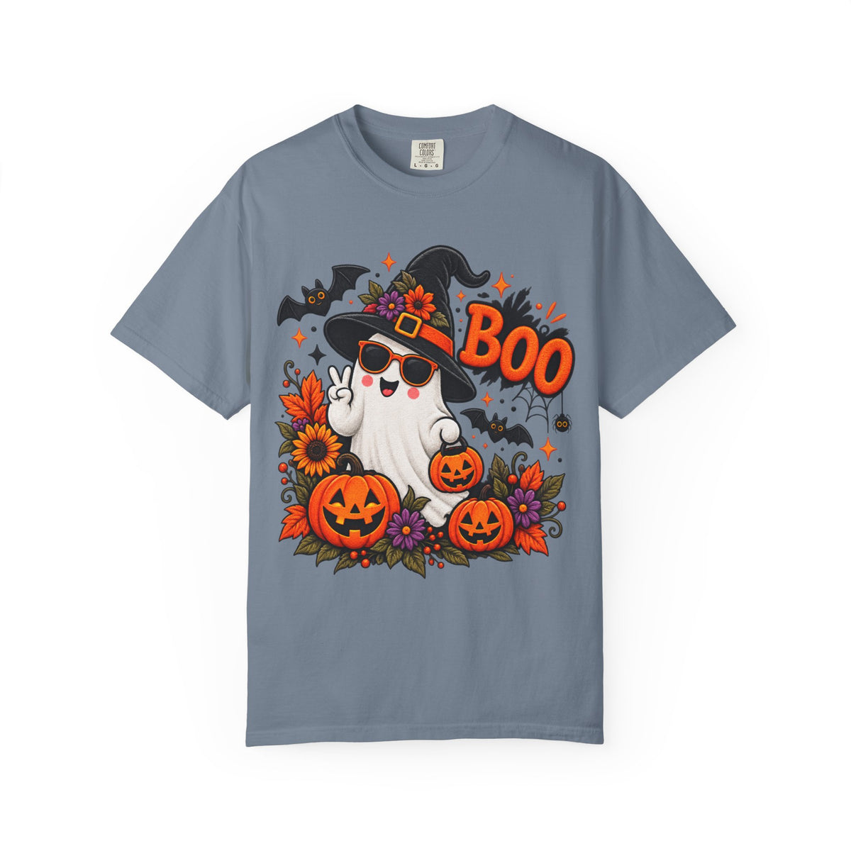 Halloween Boo Ghost T-Shirt — Cute Witch Hat Jack-O'-Lanterns Tee