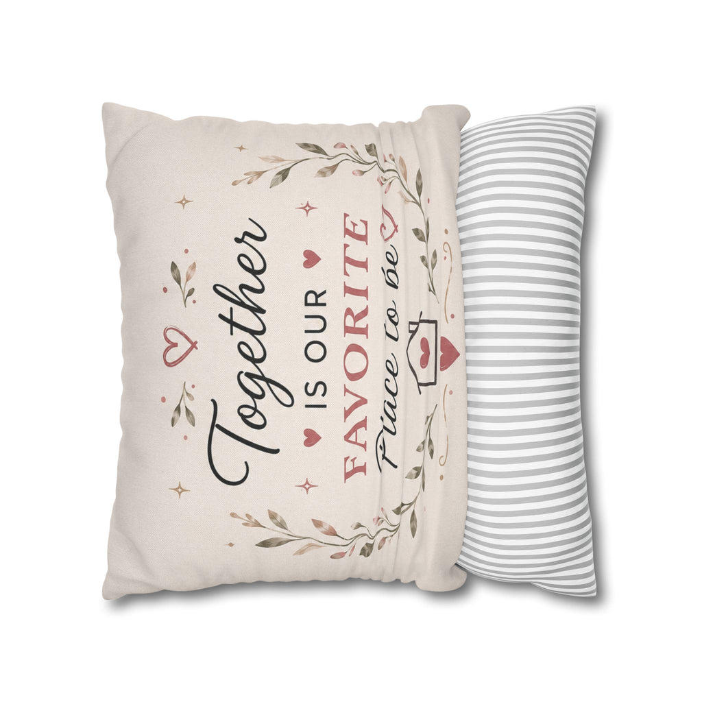 ✨ Our Happy Place Photo Pillowcase — Personalized Family Throw Pillow