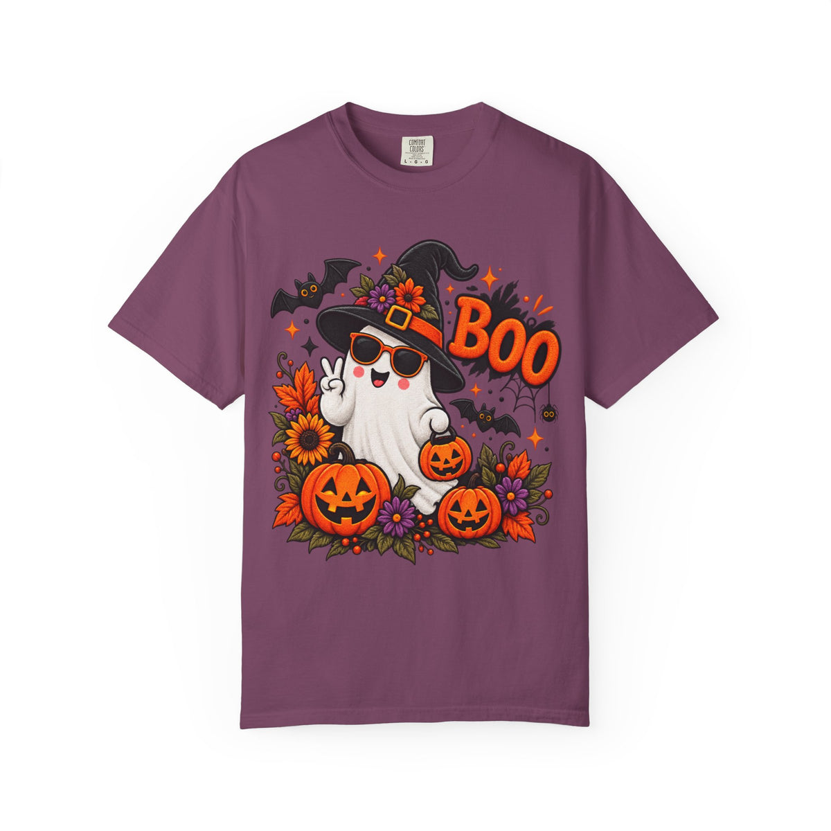 Halloween Boo Ghost T-Shirt — Cute Witch Hat Jack-O'-Lanterns Tee
