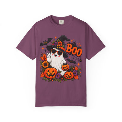 Halloween Boo Ghost T-Shirt — Cute Witch Hat Jack-O'-Lanterns Tee