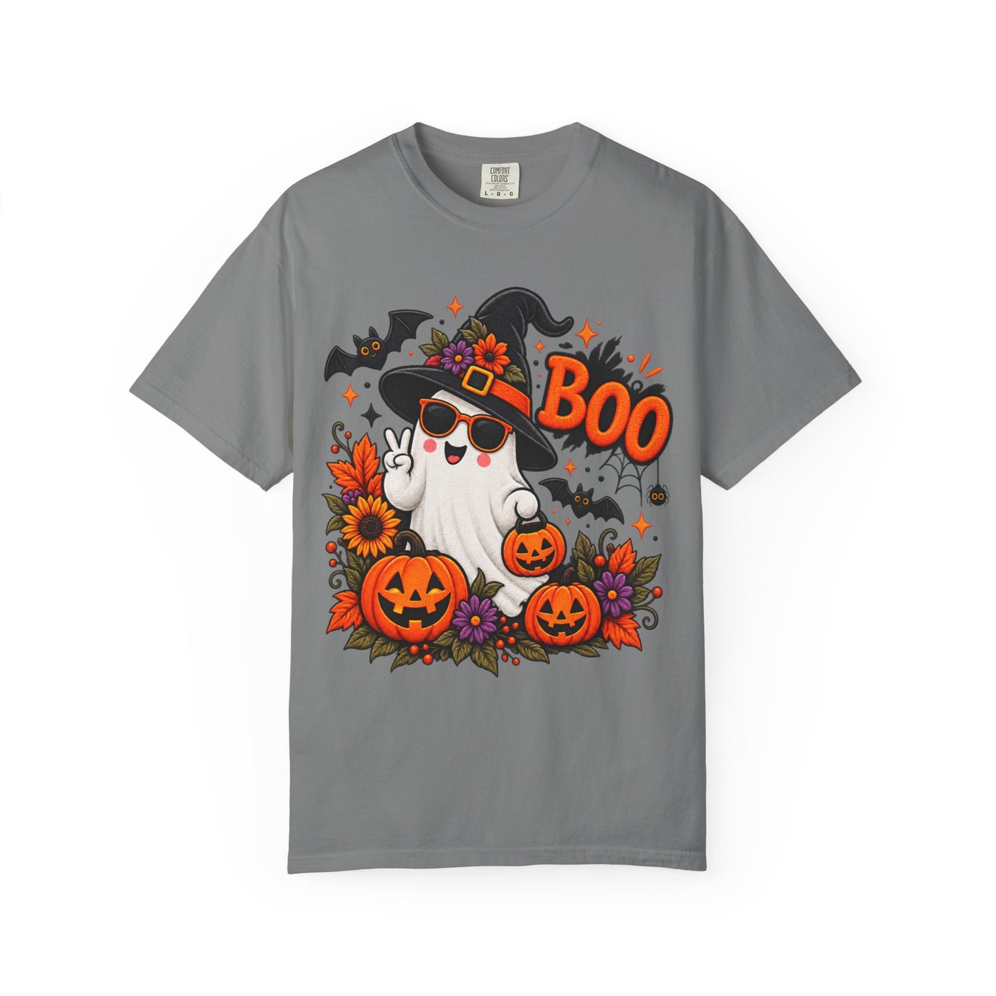 Halloween Boo Ghost T-Shirt — Cute Witch Hat Jack-O'-Lanterns Tee