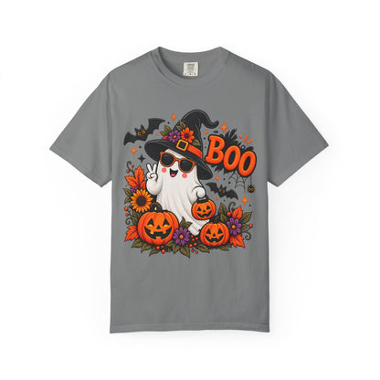 Halloween Boo Ghost T-Shirt — Cute Witch Hat Jack-O'-Lanterns Tee