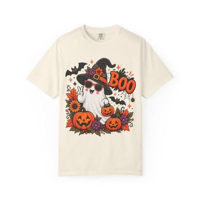 Halloween Boo Ghost T-Shirt — Cute Witch Hat Jack-O'-Lanterns Tee
