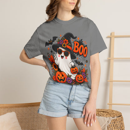 Halloween Boo Ghost T-Shirt — Cute Witch Hat Jack-O'-Lanterns Tee