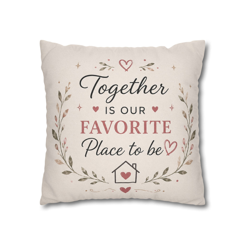 ✨ Our Happy Place Photo Pillowcase — Personalized Family Throw Pillow