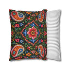 Pakistani Truck Art Cushion Cover – 'Jeet Wohi Hai' Urdu Quote | Floral Decorative Pillowcase