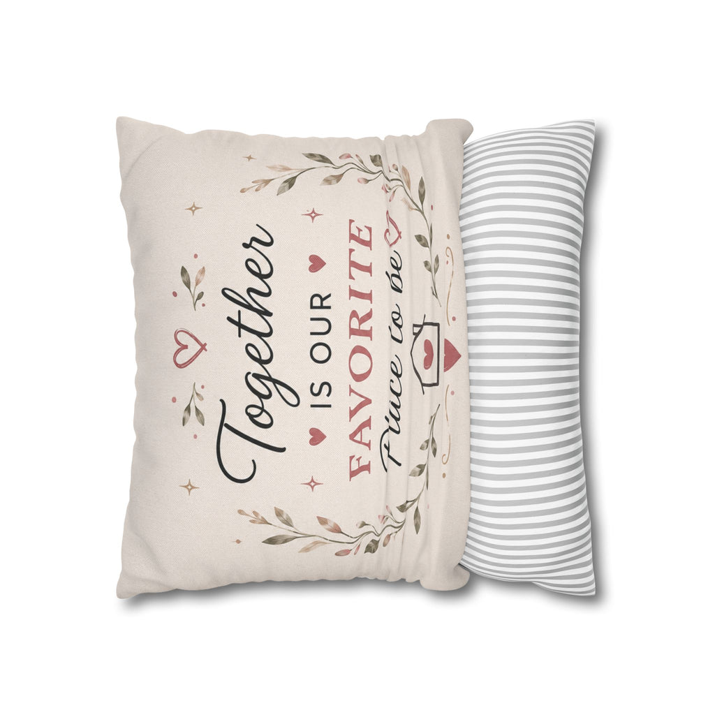 ✨ Our Happy Place Photo Pillowcase — Personalized Family Throw Pillow