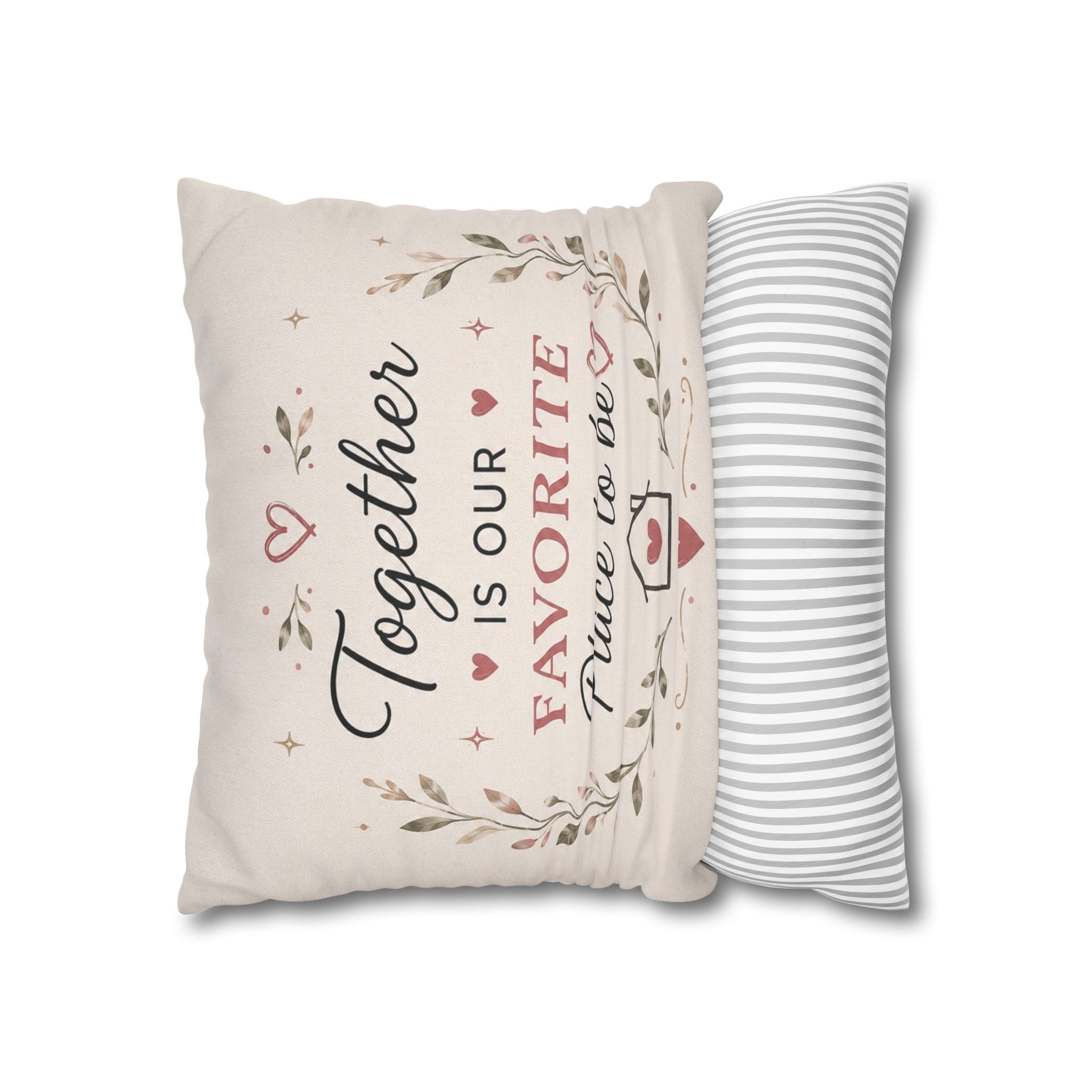 ✨ Our Happy Place Photo Pillowcase — Personalized Family Throw Pillow