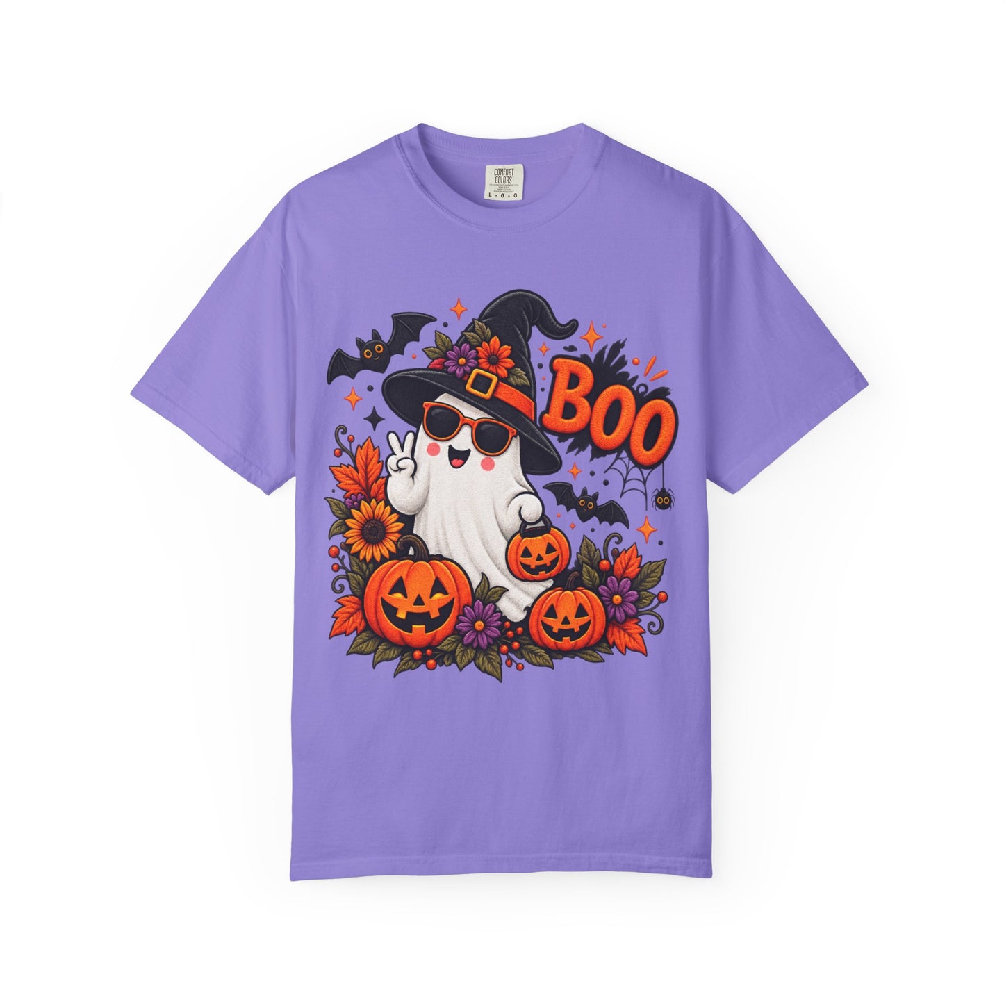 Halloween Boo Ghost T-Shirt — Cute Witch Hat Jack-O'-Lanterns Tee