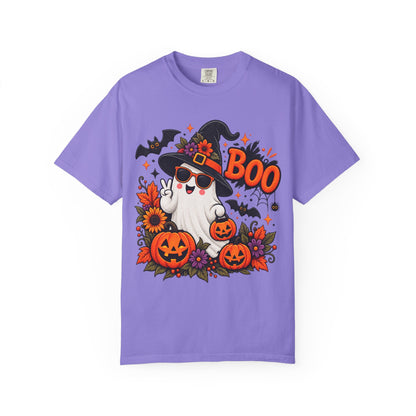 Halloween Boo Ghost T-Shirt — Cute Witch Hat Jack-O'-Lanterns Tee