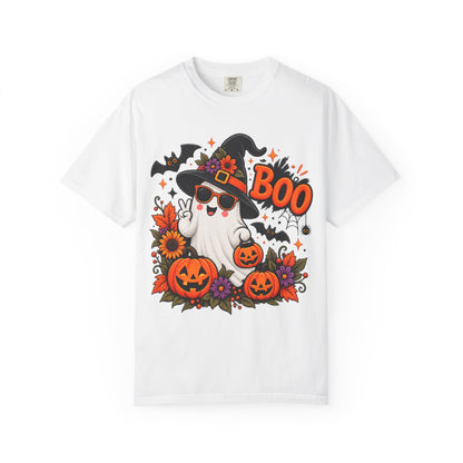 Halloween Boo Ghost T-Shirt — Cute Witch Hat Jack-O'-Lanterns Tee