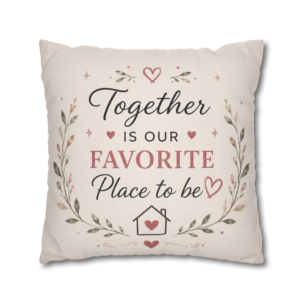 ✨ Our Happy Place Photo Pillowcase — Personalized Family Throw Pillow