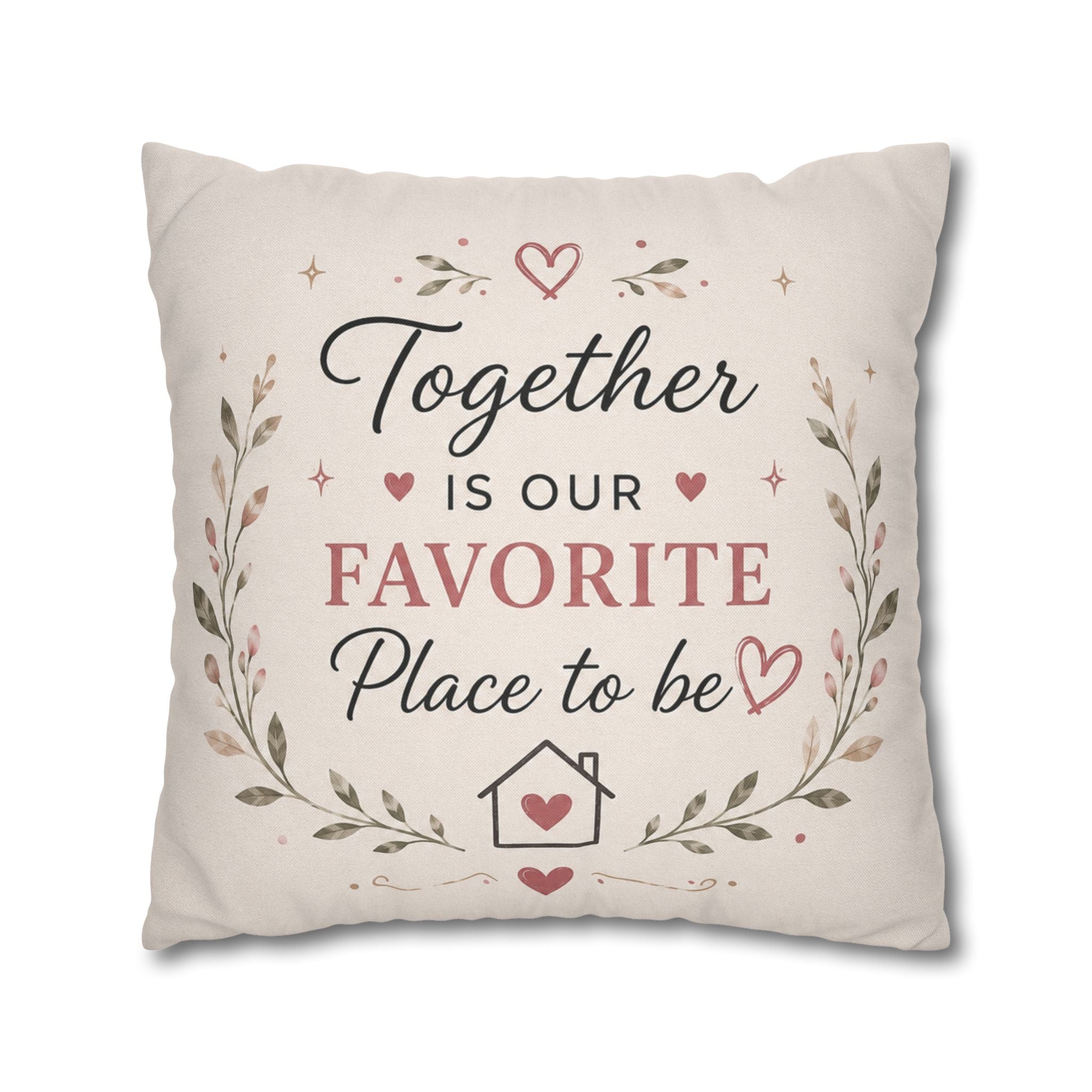 ✨ Our Happy Place Photo Pillowcase — Personalized Family Throw Pillow