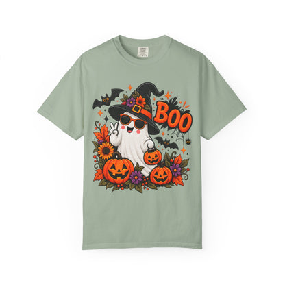 Halloween Boo Ghost T-Shirt — Cute Witch Hat Jack-O'-Lanterns Tee