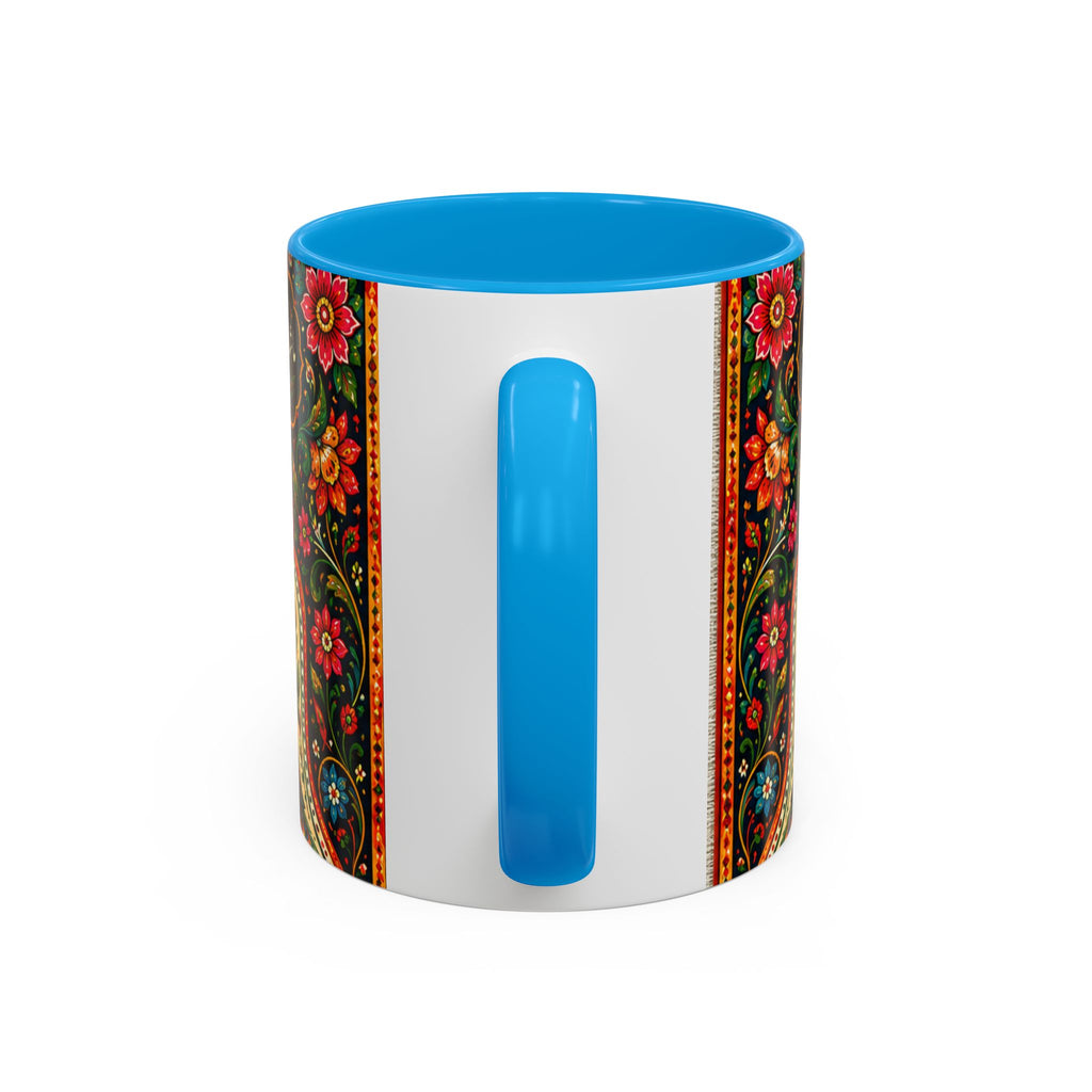 رنگ محبت — Rang Mohabbat Chai Mug | Urdu Poetry Truck Art Peacocks (11oz/15oz)