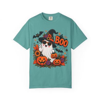 Halloween Boo Ghost T-Shirt — Cute Witch Hat Jack-O'-Lanterns Tee