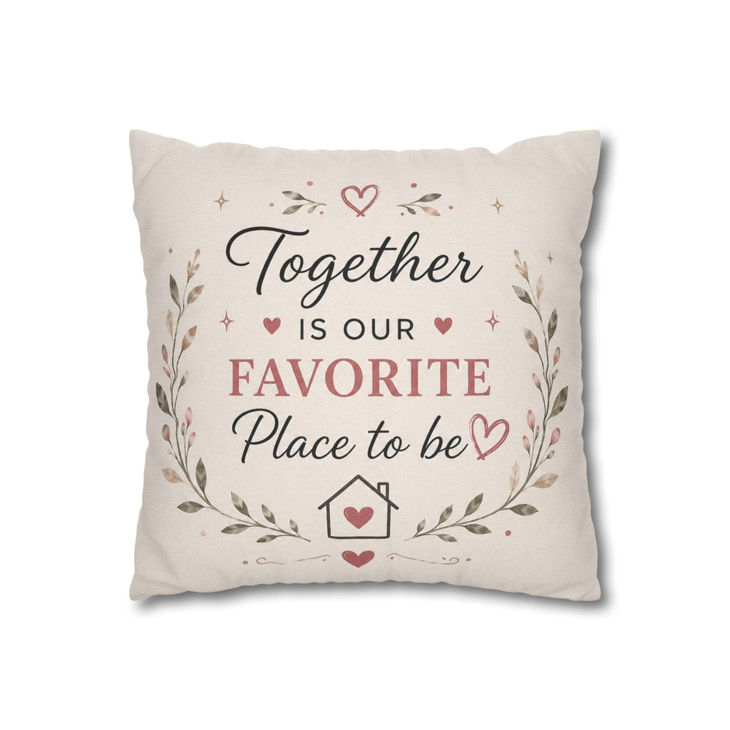 ✨ Our Happy Place Photo Pillowcase — Personalized Family Throw Pillow