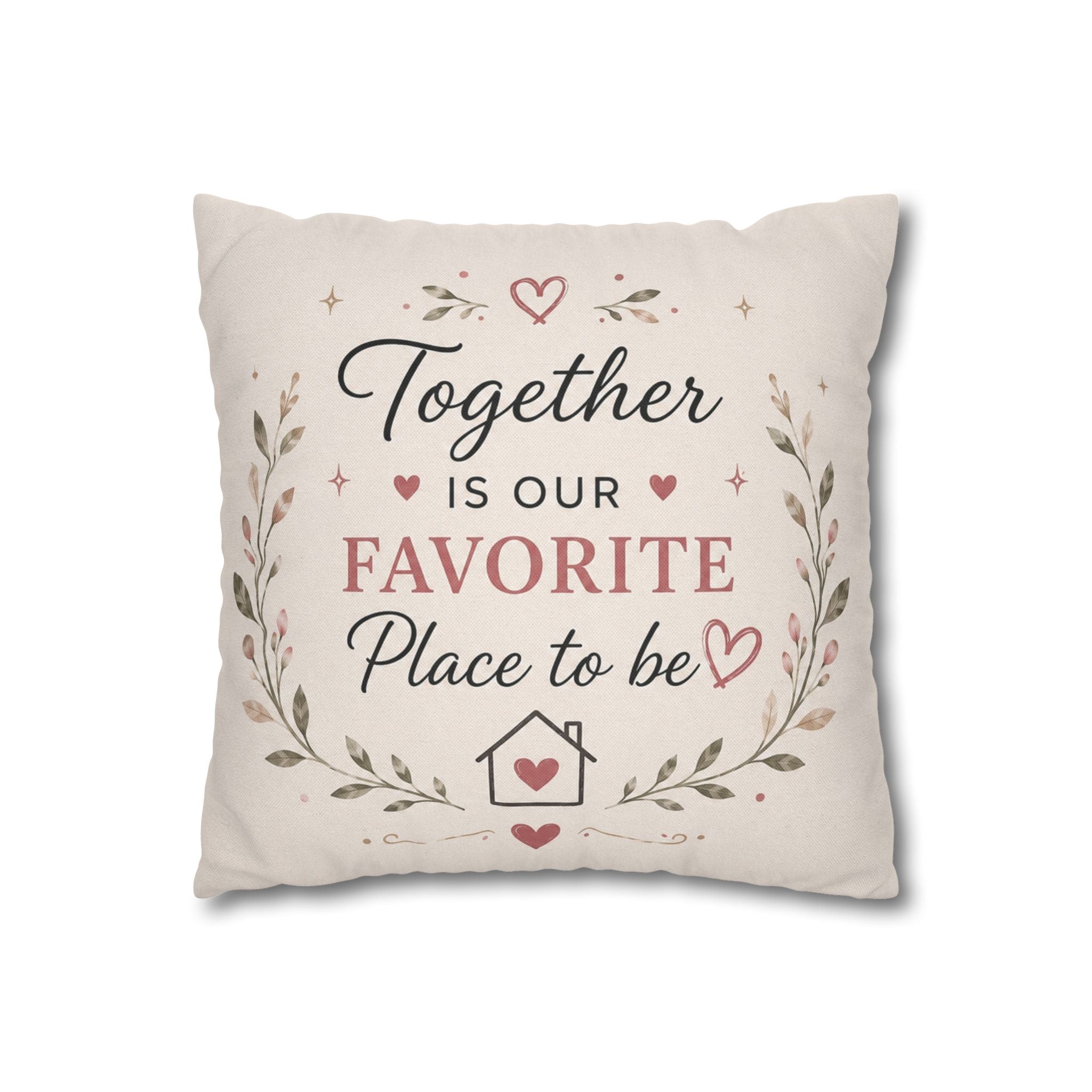 ✨ Our Happy Place Photo Pillowcase — Personalized Family Throw Pillow