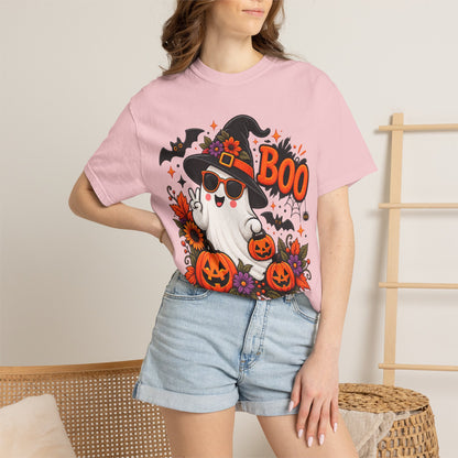Halloween Boo Ghost T-Shirt — Cute Witch Hat Jack-O'-Lanterns Tee