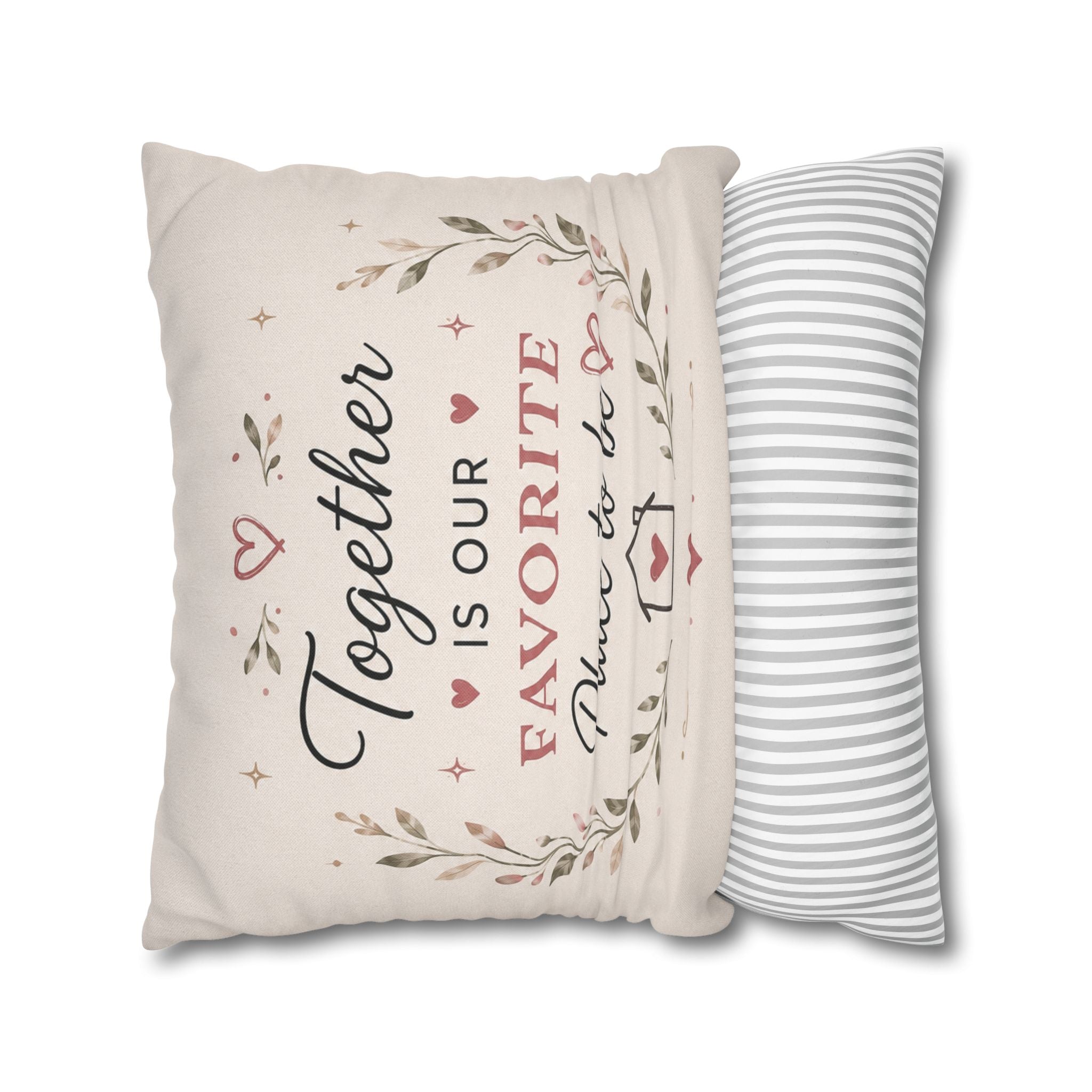 ✨ Our Happy Place Photo Pillowcase — Personalized Family Throw Pillow