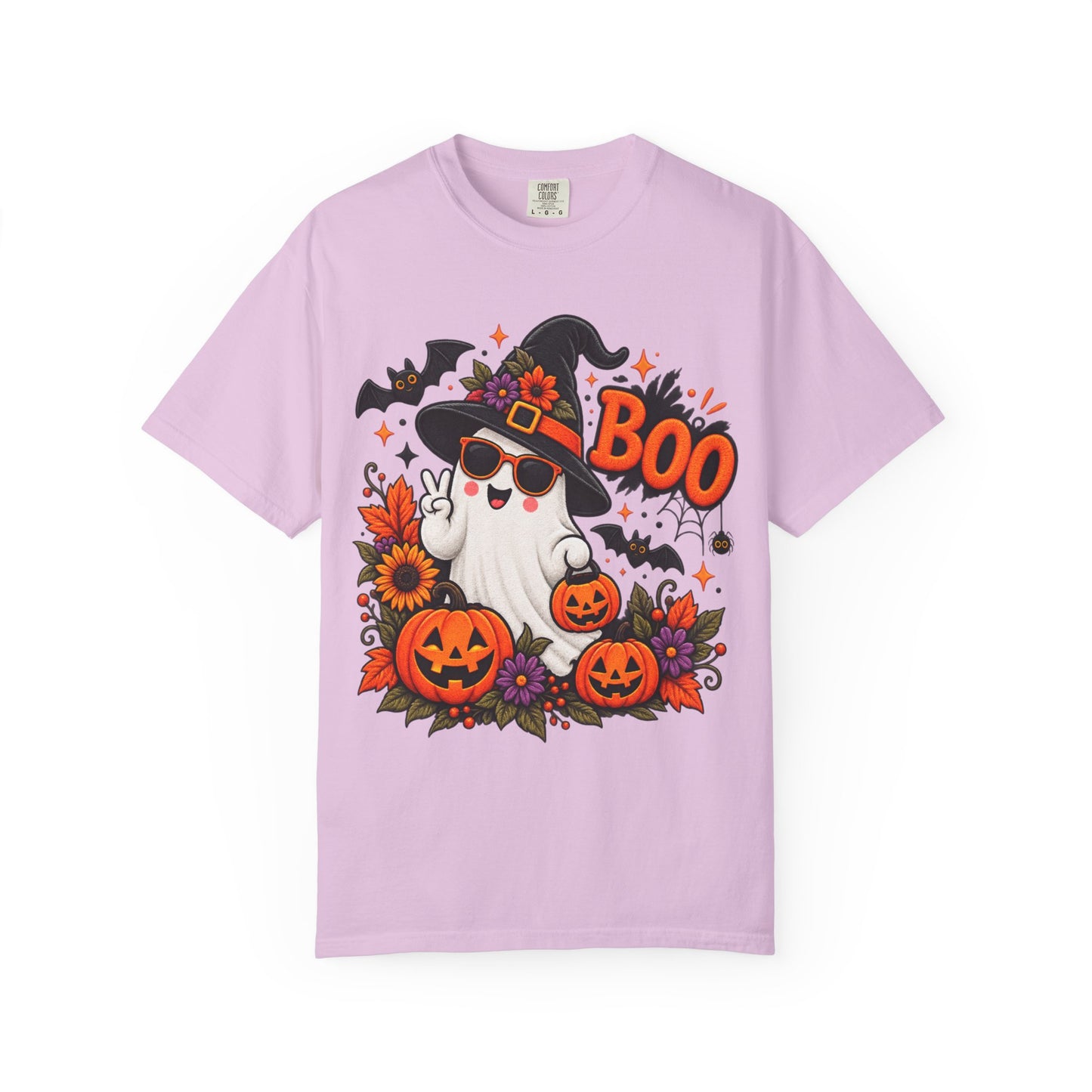 Halloween Boo Ghost T-Shirt — Cute Witch Hat Jack-O'-Lanterns Tee