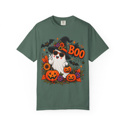 Halloween Boo Ghost T-Shirt — Cute Witch Hat Jack-O'-Lanterns Tee