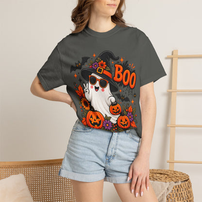 Halloween Boo Ghost T-Shirt — Cute Witch Hat Jack-O'-Lanterns Tee