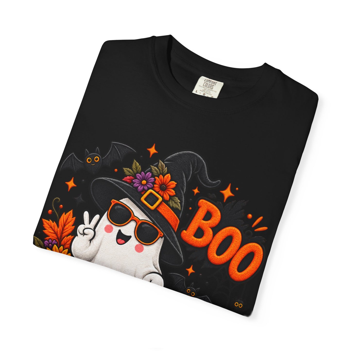 Halloween Boo Ghost T-Shirt — Cute Witch Hat Jack-O'-Lanterns Tee