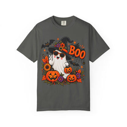 Halloween Boo Ghost T-Shirt — Cute Witch Hat Jack-O'-Lanterns Tee