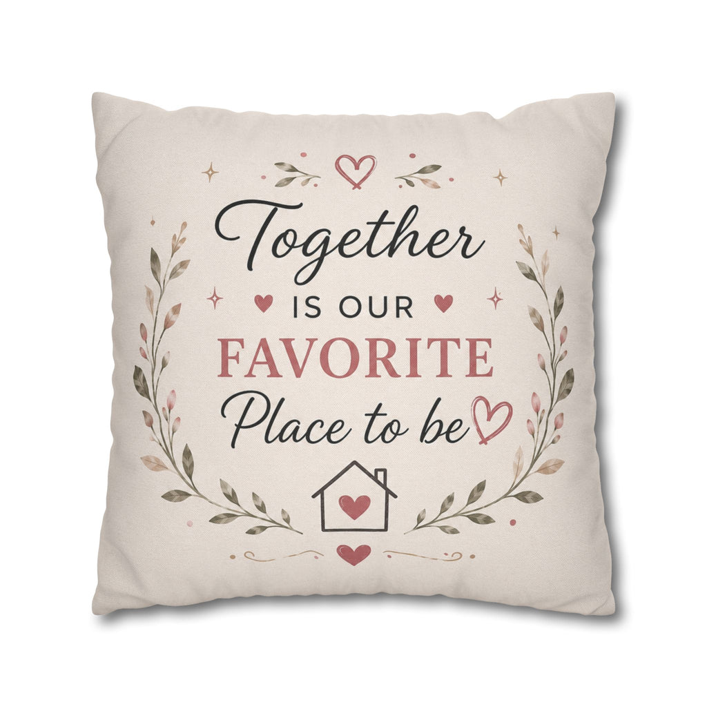 ✨ Our Happy Place Photo Pillowcase — Personalized Family Throw Pillow