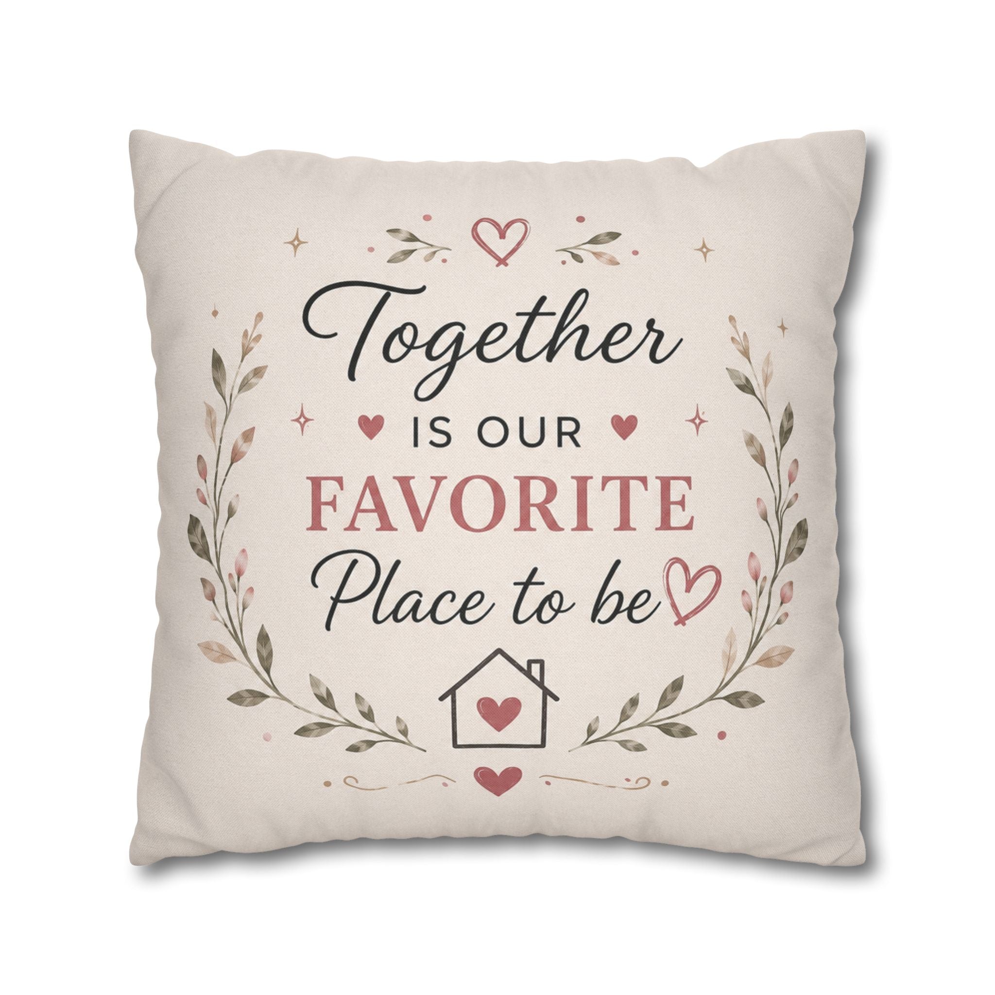 ✨ Our Happy Place Photo Pillowcase — Personalized Family Throw Pillow