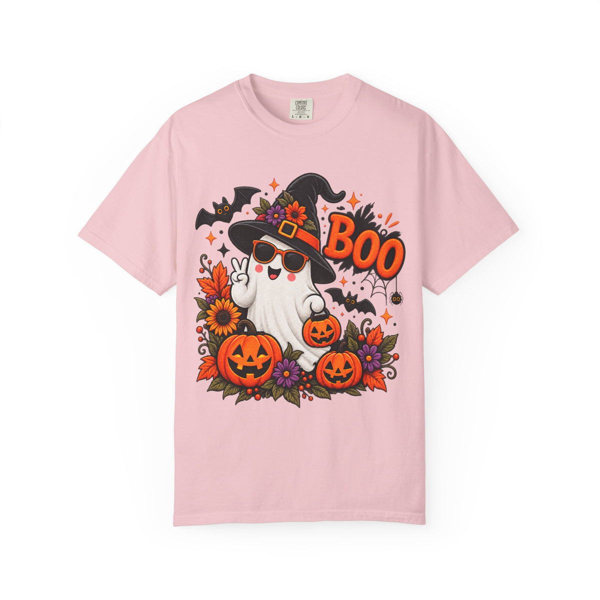 Halloween Boo Ghost T-Shirt — Cute Witch Hat Jack-O'-Lanterns Tee