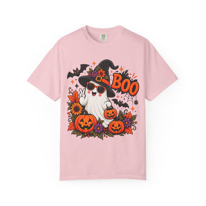Halloween Boo Ghost T-Shirt — Cute Witch Hat Jack-O'-Lanterns Tee