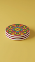 Ornate Patterned Acrylic Coasters Set