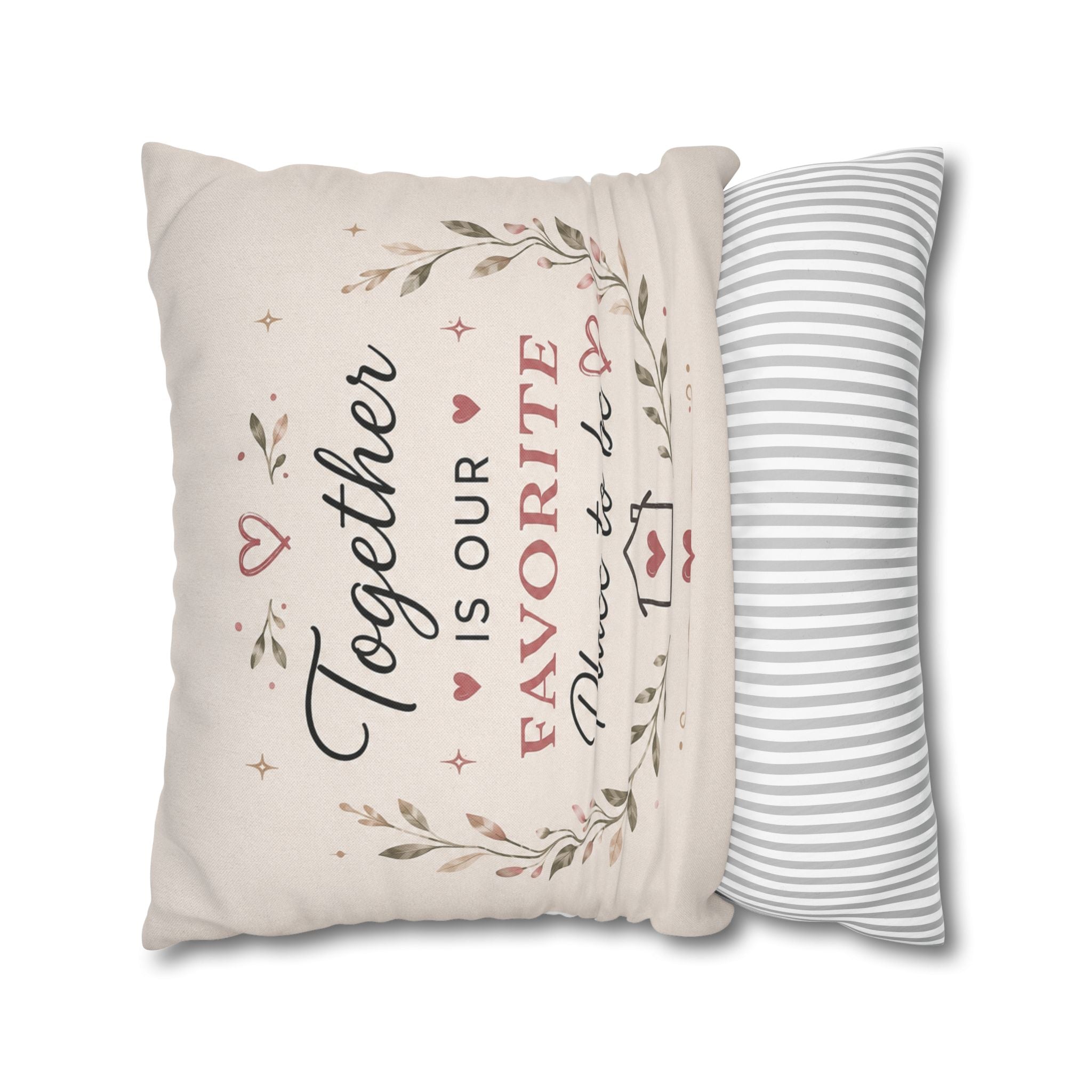 ✨ Our Happy Place Photo Pillowcase — Personalized Family Throw Pillow