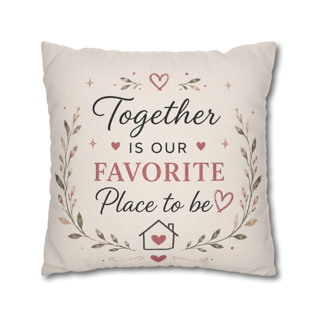 ✨ Our Happy Place Photo Pillowcase — Personalized Family Throw Pillow