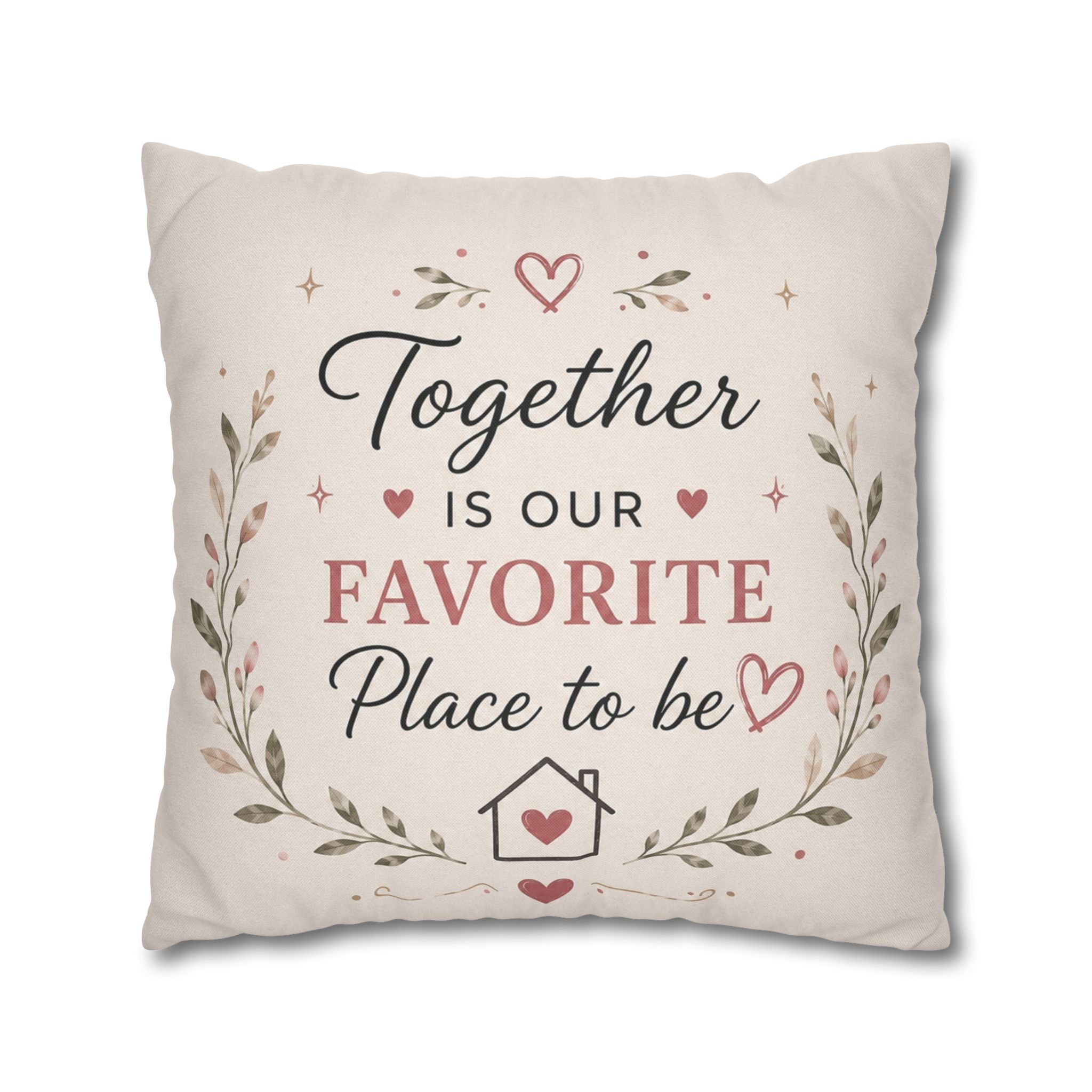 ✨ Our Happy Place Photo Pillowcase — Personalized Family Throw Pillow