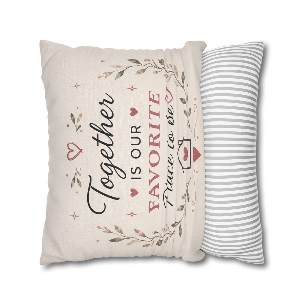 ✨ Our Happy Place Photo Pillowcase — Personalized Family Throw Pillow