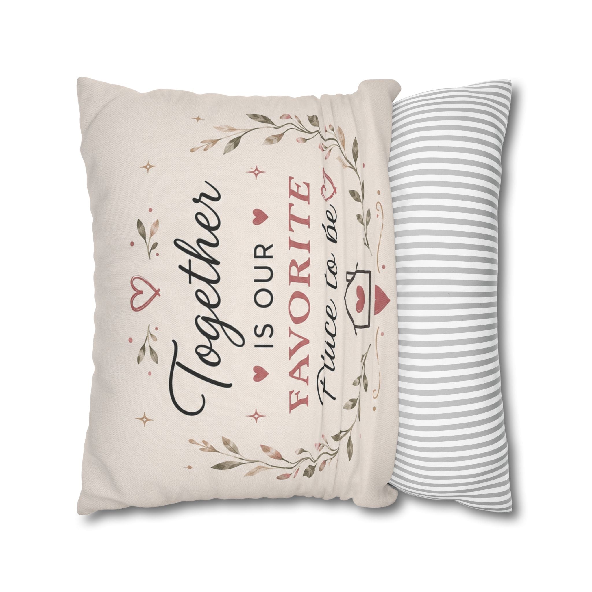 ✨ Our Happy Place Photo Pillowcase — Personalized Family Throw Pillow